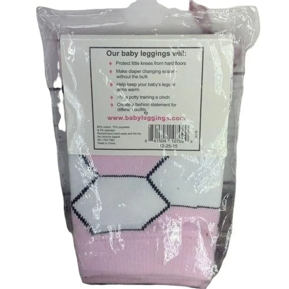 Baby Leggings‎ Octagon Pink Black White Designed Leggings